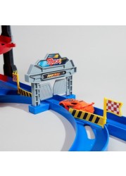 Juniors Super Racer Track Playset with 2 Pull Back Cars