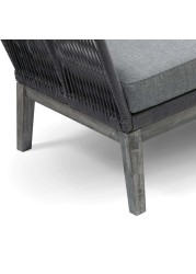Lexington 2-Seater Acacia Wood & Rope Sofa W/Cushions Generic (130 x 75 x 67 cm)
