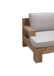 Joshua 3-Seater Acacia Wood Sofa W/Cushion Generic (256 x 80 x 64 cm)