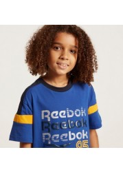 Reebok Graphic Print T-shirt with Short Sleeves