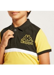 Kappa Logo Print Polo T-shirt with Short Sleeves