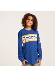 Reebok Printed Round Neck T-shirt and Joggers Set