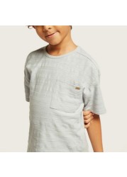 Eligo Striped T-shirt with Short Sleeves and Pocket