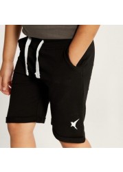 Juniors Solid Shorts with Pocket Detail and Elasticised Waistband