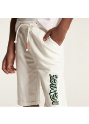 Juniors Solid Shorts with Drawstring Closure and Pockets