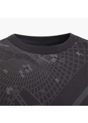 adidas Printed Crew Neck T-shirt with Short Sleeves