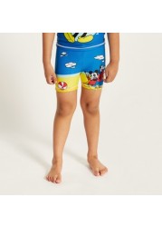 Disney Mickey Mouse Print 2-Piece Rash Guard Set