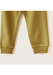 Juniors Solid Jog Pants with Pockets and Drawstring Closure