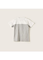 XYZ Printed T-shirt with Round Neck and Short Sleeves