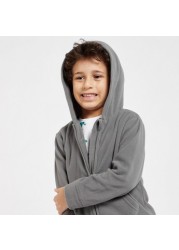 Juniors Solid Jacket with Hood and Long Sleeves