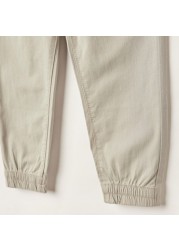 Juniors Solid Pants with Drawstring Closure and Pockets