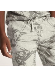 Juniors Printed Shorts with Drawstring Closure and Pockets