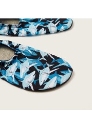 Slipstop Shark Print Slip-On Shoes