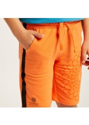 Expo 2020 Printed Shorts with Pockets and Drawstring Closure