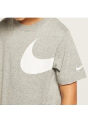 Nike Print T-shirt with Round Neck and Short Sleeves