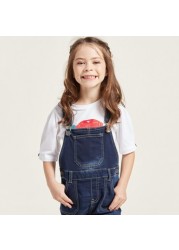 Lee Cooper Solid Dungarees with Pocket Detail and Belt Loops