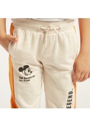 Disney Mickey Mouse Print Joggers with Drawstring Closure