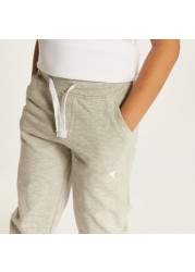 Juniors Solid Jog Pants with Pocket Detail and Drawstring