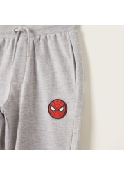 Spider-Man Print Shorts with Pockets and Drawstring Closure