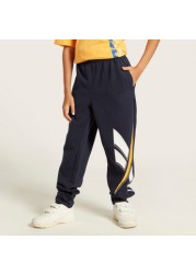 Reebok Logo Print Jog Pants with Pockets and Elasticated Waistband