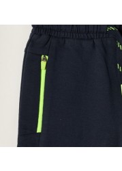 XYZ Solid Shorts with Drawstring Closure and Pockets