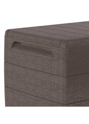 Cosmoplast Cedargrain Plastic Deck Storage Box (416 L, 129.5 x 70 x 62.5 cm)