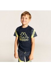 Kappa Printed Crew Neck T-shirt and Shorts Set