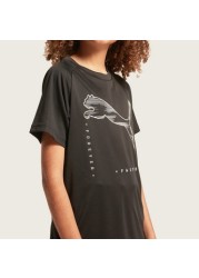 PUMA Graphic Print T-shirt with Short Sleeves