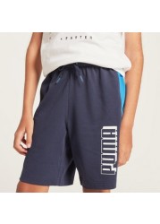 PUMA Printed Shorts with Drawstring Closure