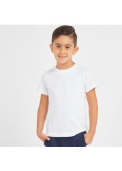 Juniors Solid T-shirt with Round Neck and Short Sleeves - Set of 2