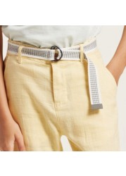 Eligo Solid Shorts with Pocket Detail and Zip Closure