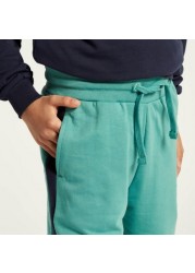 Juniors Panelled Jog Pants with Pockets and Drawstring Closure