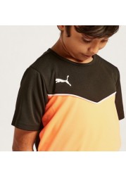 PUMA Panelled Round Neck T-shirt with Short Sleeves