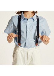 Juniors Solid Shorts with Suspenders and Pockets