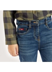 Lee Cooper Textured Jeans with Pocket Detail and Belt Loops