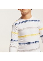 Expo 2020 Striped T-shirt with Long Sleeves