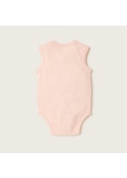 Juniors Embroidered Sleeveless Bodysuit