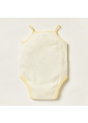 Giggles Polka Dot Sleeveless Bodysuit with Snap Closure