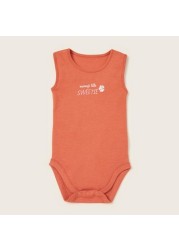 Juniors Printed Sleeveless Bodysuit - Set of 5