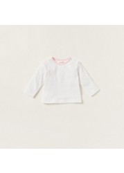 Juniors Embroidered T-shirt and Dungaree Set