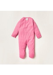 Expo 2020 Logo Print Closed Feet Sleepsuit with Button Closure