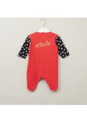 Disney Minnie Mouse Print Sleepsuit with Long Sleeves