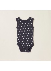 Juniors Printed Sleeveless Bodysuit - Set of 5