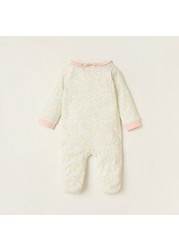 Juniors All-Over Printed Closed Feet Sleepsuit with Long Sleeves