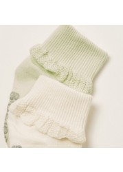 Giggles Textured Socks with Ruffles - Set of 2