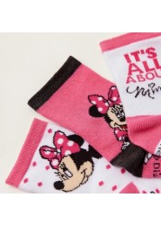 Disney Minnie Mouse Print Socks - Set of 3