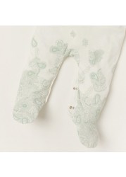 Giggles Paisley Printed Sleepsuit with Peter Pan Collar