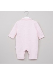 Giggles Jacquard Open Feet Sleepsuit