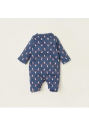 Juniors All-Over Printed Closed Feet Sleepsuit with Long Sleeves