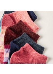 Juniors Striped Ankle Length Socks - Set of 5